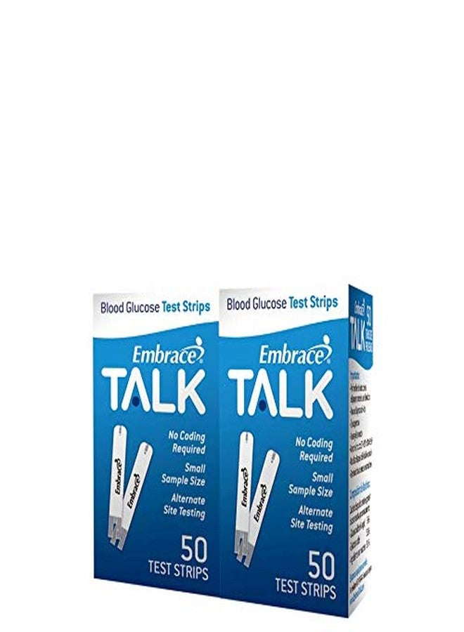 embrace 100ct Embrace Talk Blood Glucose Test Strips Includes 100 Lancets - Image 2